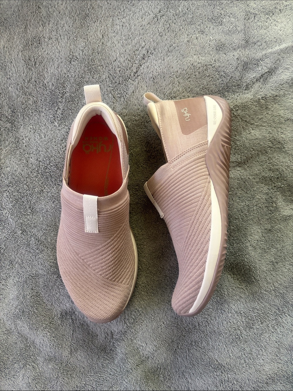 Ryka Echo Knit Slip-On Sneakers in Light Blush